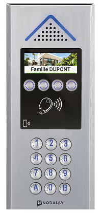 Interphone vidéo Noralsy 4G VILLA argent avec clavier